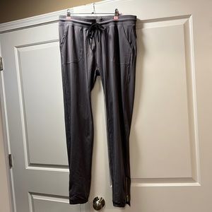 Zyia Peak Zipper Joggers Gray Long